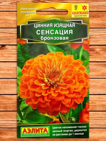 Цинния Сенсация бронзовая 12шт