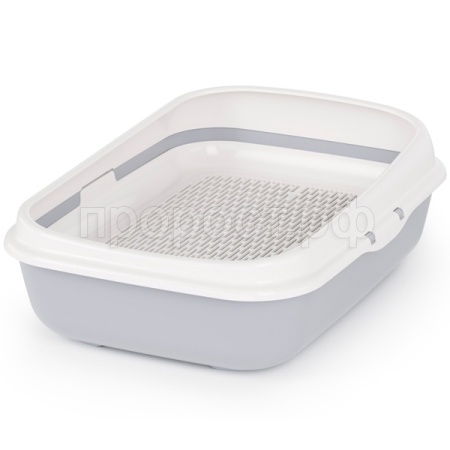 Туалет д/кошек ALTA глубокий с бортом на ножках серый/4шт/М8543