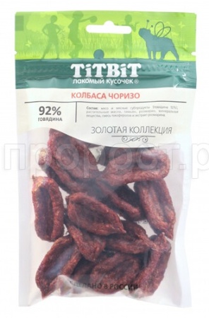 Лакомство для собак Колбаска Чоризо Золотая коллекция 80г/018729/