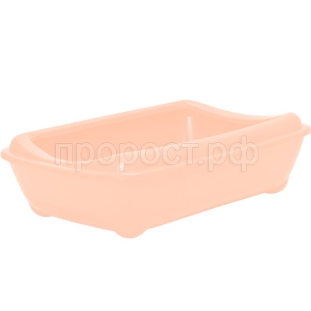 Туалет для кошек Zoo-M глубокий под наполнитель 43*30*12см бежевый/2906