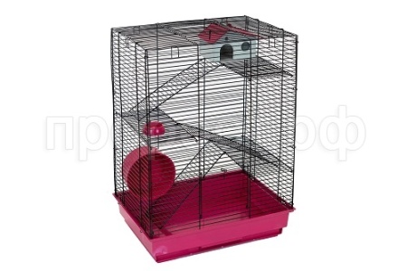 Клетка для грызунов ГОША-4 3-х этажная 10,5*42*30*59см укомплектованная/4034