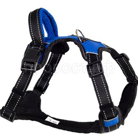 Шлейка нейлон L SPORT с ручкой синяя обхв.груди 65-80см/01206580-06/Каскад