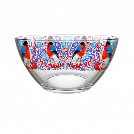 Салатник Снегири на рябине средний 425/1-Д /12шт/ДК