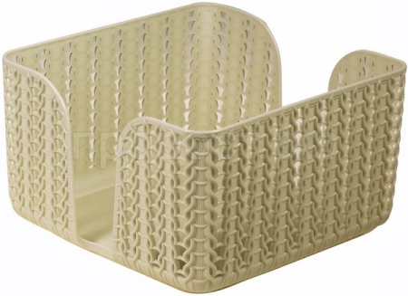 Салфетница ВЯЗАНИЕ белый ротанг М1193 