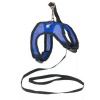 Шлейка с поводком АЭРО №7 для кошек и собак обхват груди 30-36см синяя/035807
