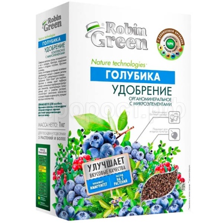 Фаско Робин Грин 1кг Голубика орг-минер 12шт