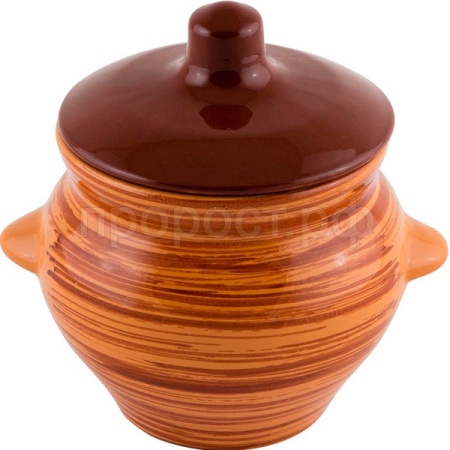 Горшок духовой д/запекания 0,5л Полосы /18шт/006691/