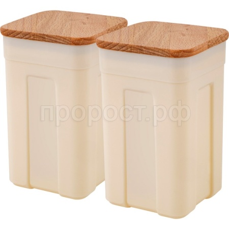 Набор д/специй Sugar&Spice Rosemary 0,2л (2шт) с деревянными крышками SE1065 /27шт/ПТ