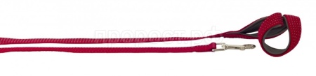 Поводок нейлон 25мм Премиум светоотражающий с неопреновой подкладкой красный 1,5м/02225051-02