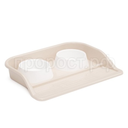 Миска двойная набор с лотком 2*0,3л