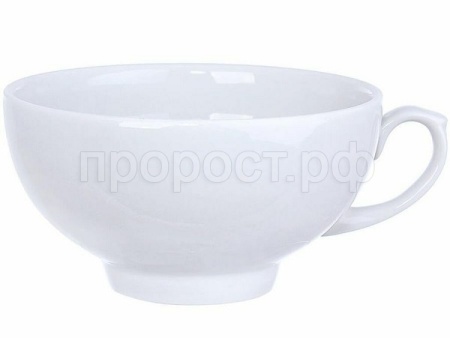 Чашка чайная 220мл Рубин белая фарфор 
