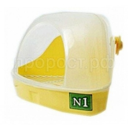 Туалет д/грызунов 32*23,5*22см желтый /Дт321200005/Евро