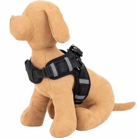 Шлейка текстиль 3х-слойн ГАББИ M+3D-сетка грудь 38-59см черная/35602/Дарэлл