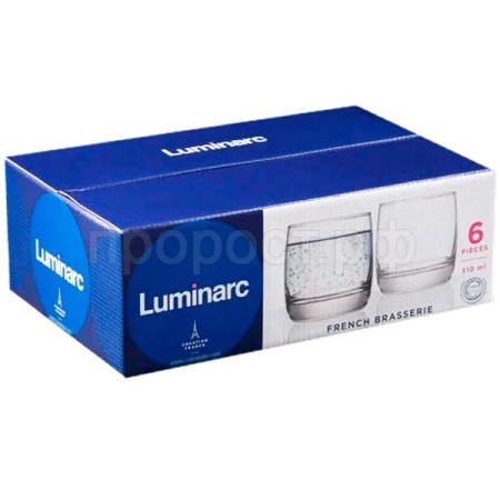 Набор стаканов 310мл 6шт "ФРАНЦУЗСКИЙ РЕСТОРАНЧИК"  низкие LUMINARC