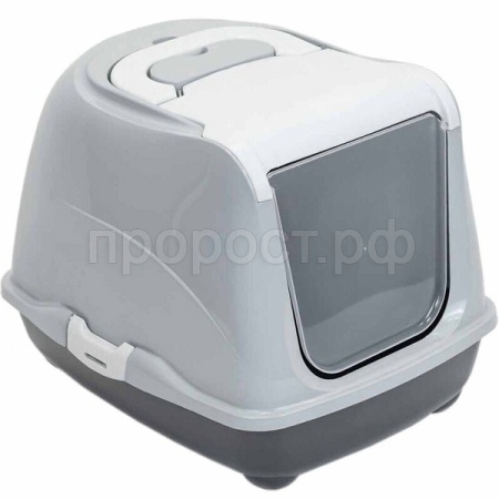 Туалет бокс д/кошек ZooM 50*38*37см серый/2930/Дарэлл