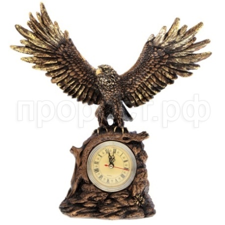 Часы Орел расправил крылья H35см сус.золото 626391/SH008