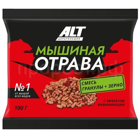 АЛТ Мышиная отрава (смесь зерно+гранулы) 100гр
