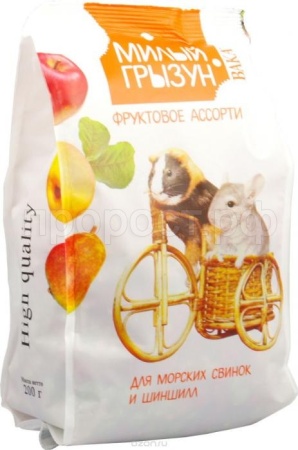 Корм для шиншилл и морских свинок Фруктовое ассорти ВАКА High Quality Милый грызун 200гр