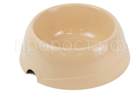 Миска одинарная пластик №4 750мл бежевый