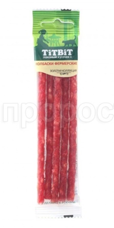 Лакомство для кошек Колбаски Фермерские Золотая коллекция 20г