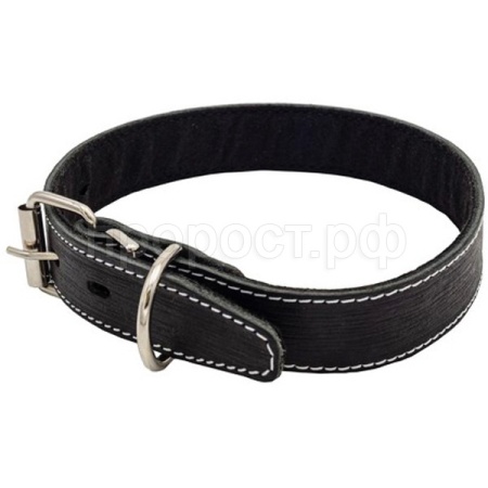 Ошейник кожа 35мм с текстурой 50-59см/00035088/Каскад
