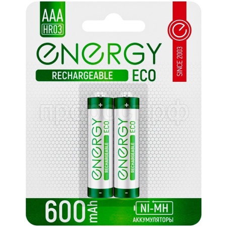 Батарейка Energy Eco Nimh 600 HR03/2B ААА 2шт/144шт/104986