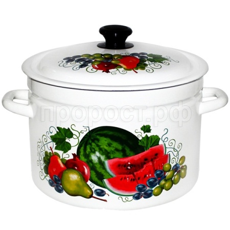 Кастрюля 7л эмаль цил белая Восточные дары 41804-192/6-У2/2шт/Керчь  