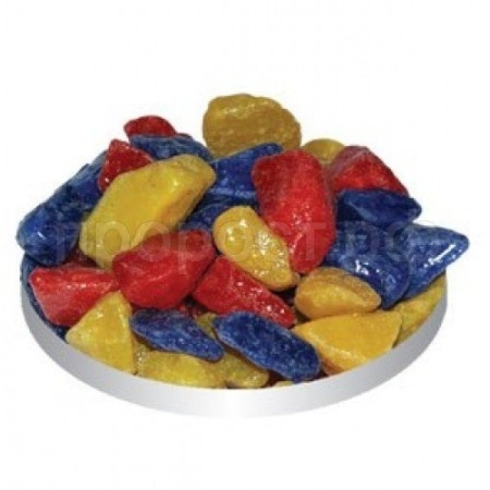 Грунт для аквариума Тритон блестящий 5кг смесь №2/красный+желтый