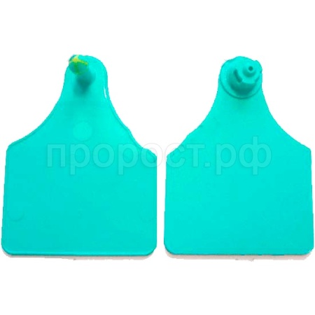 Бирка двойная под щипцы с иглой, металлический наконечник 