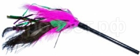 Игрушка к УЮТ Дразнилка Перья розово-зеленые-черные 35см/ИУ19/ Евро