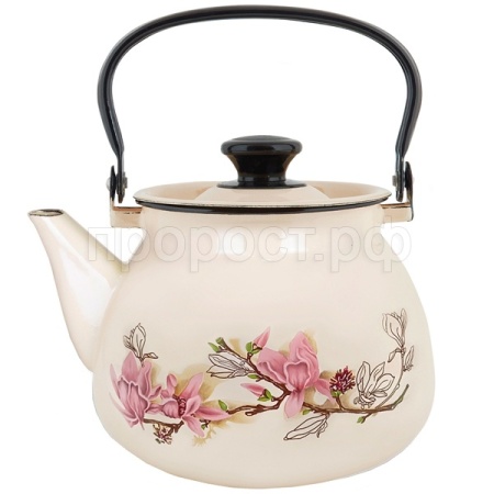 Чайник 3,5л с метал. ручкой сферич. слоновая кость Магнолия 42104-132/6-У4 /4шт/Керчь