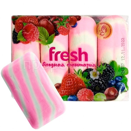 Крем-мыло Эфко Fresh 4шт*75г ягодная фантазия 80737 /Атлант