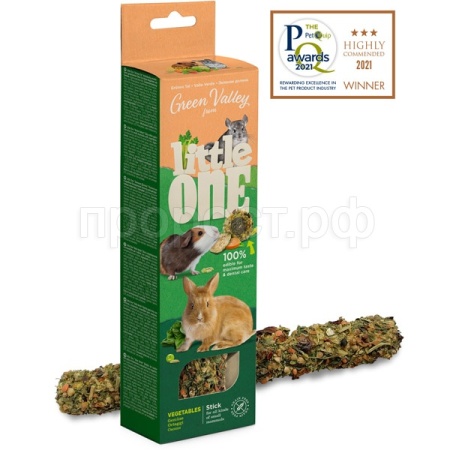Лакомство д/грыз Палочки Литтл Ван Зеленая долина с овощами 160г/8шт/32350 ЧЗ