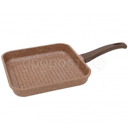 Сковорода Гриль квадрат. D28 Алтай с антипр. покр. с ручкой soft-touch 1428-07 /6шт/Гардарика