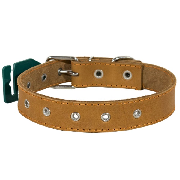 Ошейник кожа коричневый 1сл 30мм DONBARON