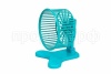 Игрушка для грызунов Колесо D90 Пластик сетка на подставке бирюза/3090