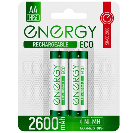 Батарейка Energy Eco Nimh 2600 HR6/2B АА 2шт/80шт/104989