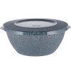 Миска 3л Plast Team Stone с крышкой темный камень PT1075 /20шт/ПТ