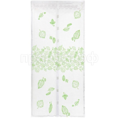 Сетка антимоскитная на дверь 100*210см Капутомоскито Листья на магнитах 103710 /10шт/Рыжий кот