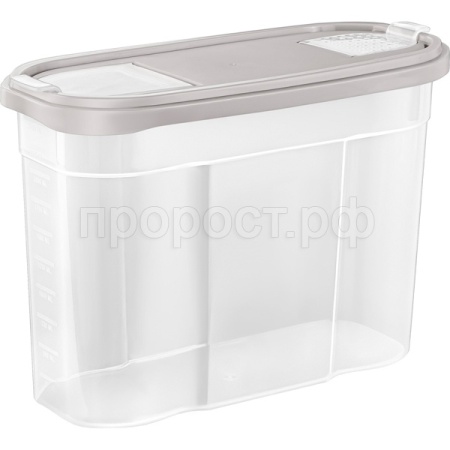 Банка д/сыпуч. прод. 2,5л Plast Team Bergen пепельный жемчуг PT1022 /10шт/ПТ