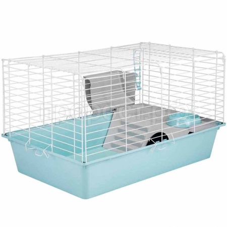 Клетка д/круп. грыз Дарэлл РОДЖЕР 80 №4 складная 78*48*h47см миска 2 кормушка бирюз-бел/4183/Дарэлл