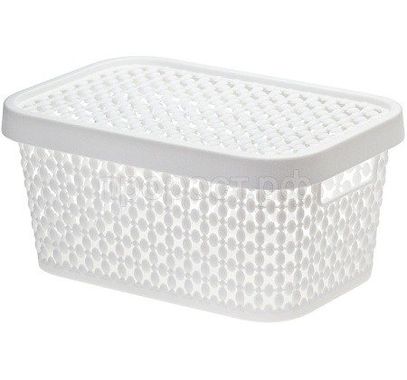 Контейнер д/хранения ПИРУЛА 4,5л белый М2348 /12шт/М-пласт 