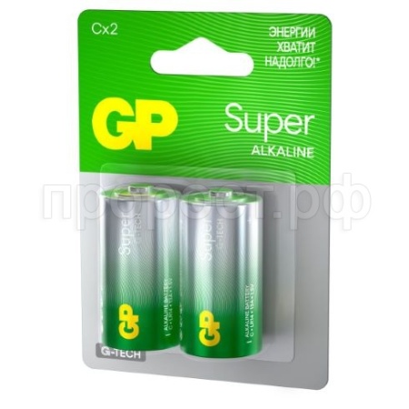 Батарейка GP Super Alkaline G-tech D LR20 2шт блистер