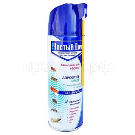 Аэрозоль Чистый Дом универсальный 400мл с трубочкой