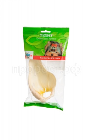 Лакомство для собак Ухо телячье большое м/у /319625/