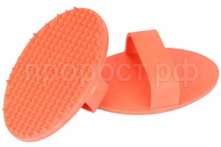 Щётка-чесалка массажная 9*13*h4см резиновая коралловая/0205/Дарэлл