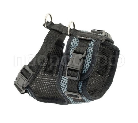 Шлейка текстиль 3х-слойн Космо XL+ 3D сетка грудь 64-95см серая/035814сер