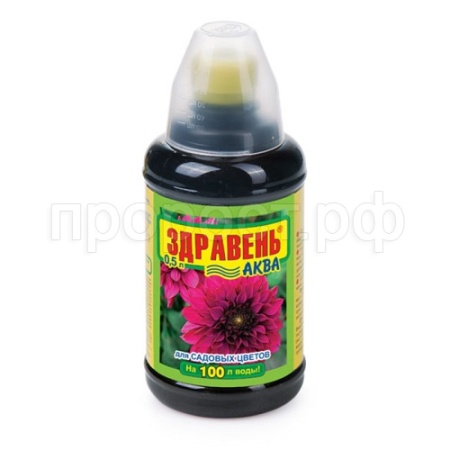 Здравень Аква Садовые цветы 0,5л с мерным стаканом