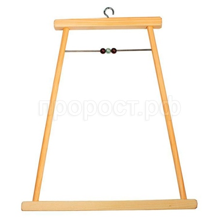 Игрушка для птиц Качель деревянная большая с бусами 