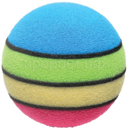 Игрушка для кошек Мячик пробковый полосатый 3,5см 